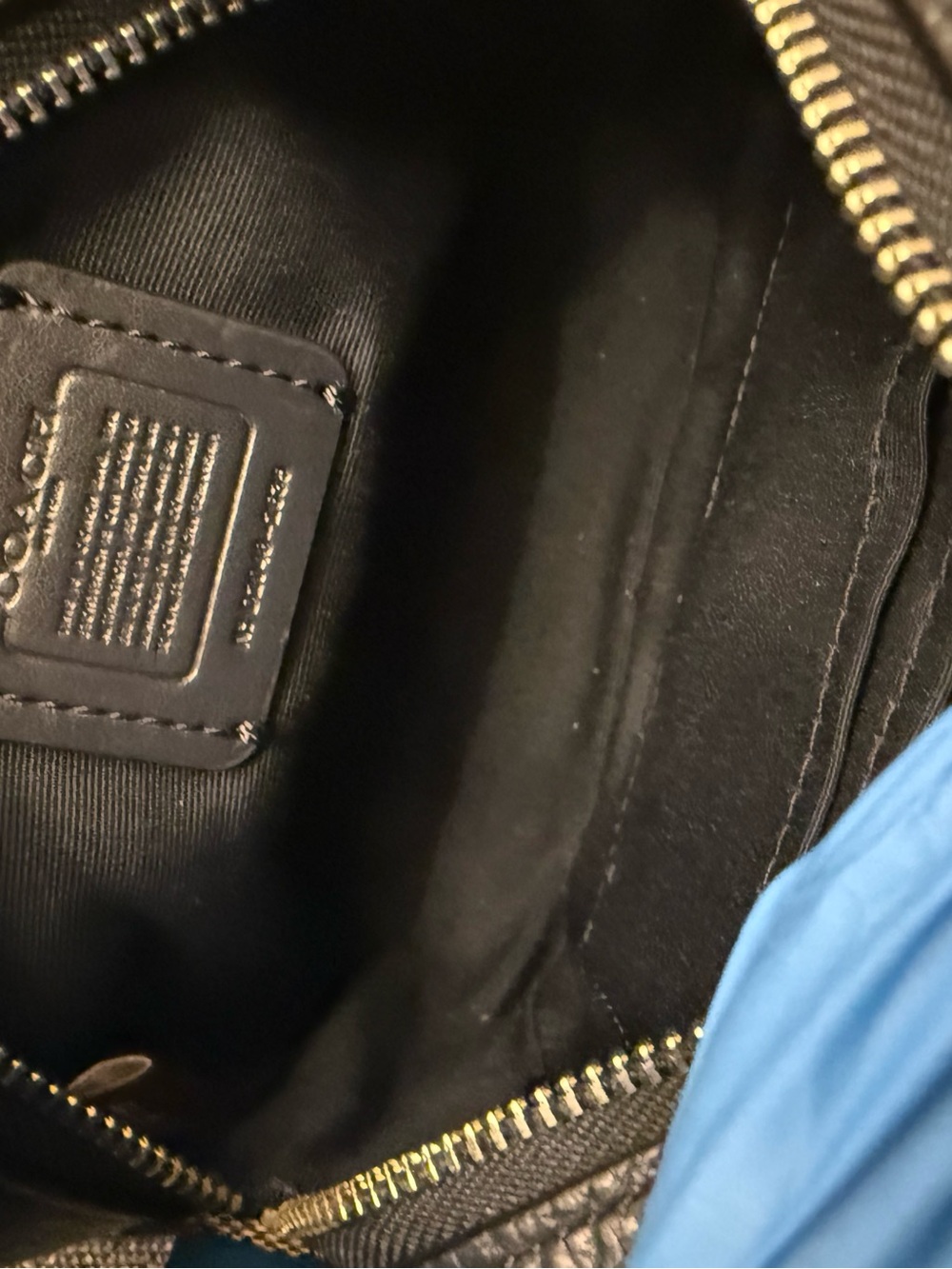 Coach Khaki Signature Stripe Crossbody Belt Bag - Picture 7 of 10